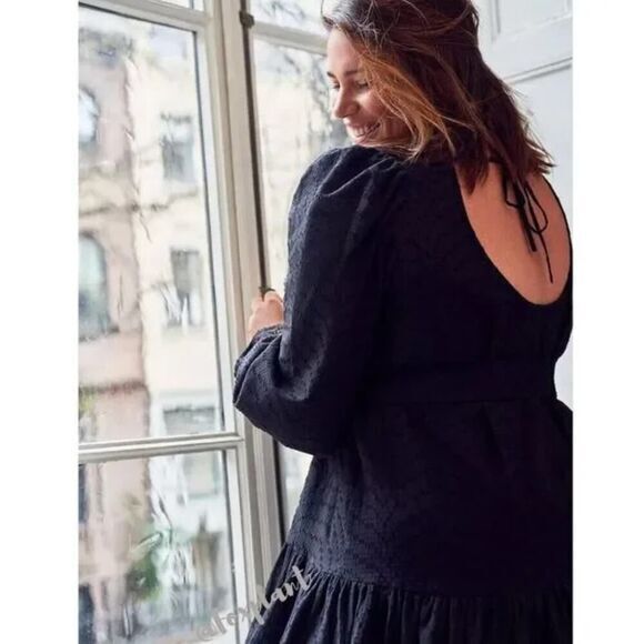 NEW Eloquii 100% cotton‎ black Textured Cotton Easy Day Dress, 20 - Picture 2 of 16